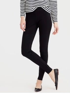J. Crew Black Pixie Ponte Leggings — Slim Pull-On Style